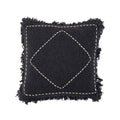 Housse de coussin Kasbah en coton noir 50x50 cm