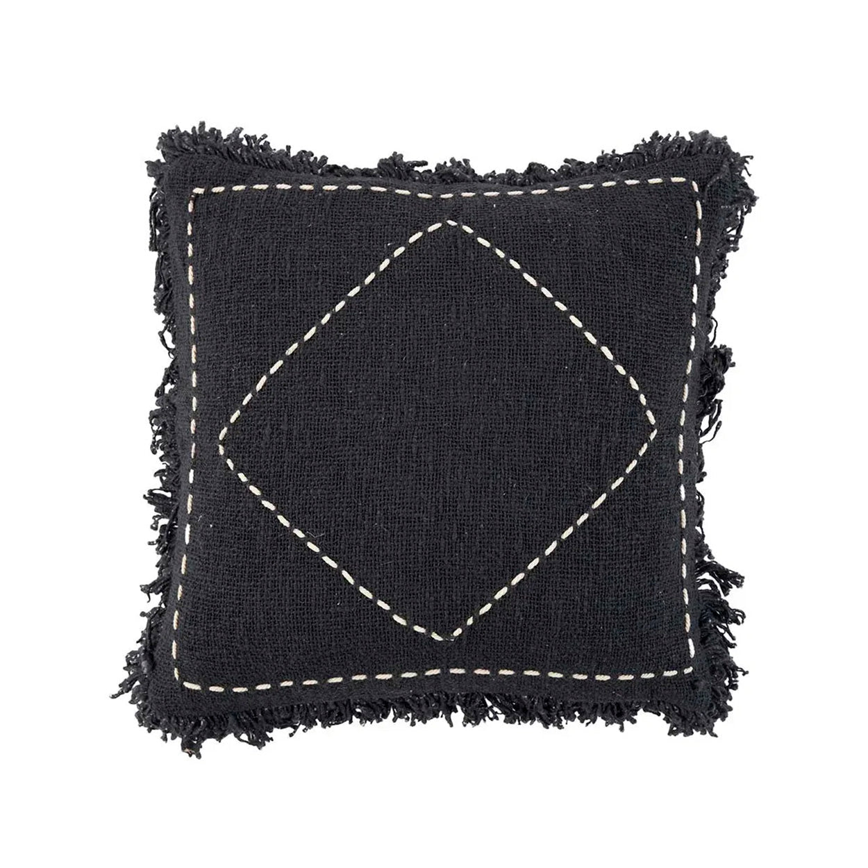 Housse de coussin Kasbah en coton noir 50x50 cm