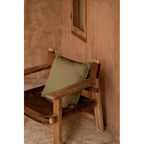 Housse de coussin Minty Fresh en lin vert sauge 50x50 cm, vue 4