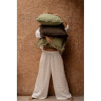 Housse de coussin Minty Fresh en lin vert sauge 50x50 cm, vue 6