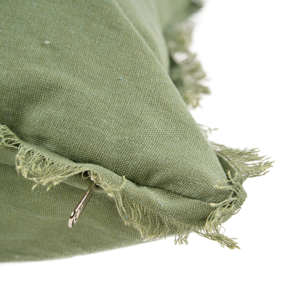 Housse de coussin Minty Fresh en lin vert sauge 50x50 cm, vue 8
