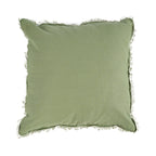 Housse de coussin Minty Fresh en lin vert sauge 50x50 cm