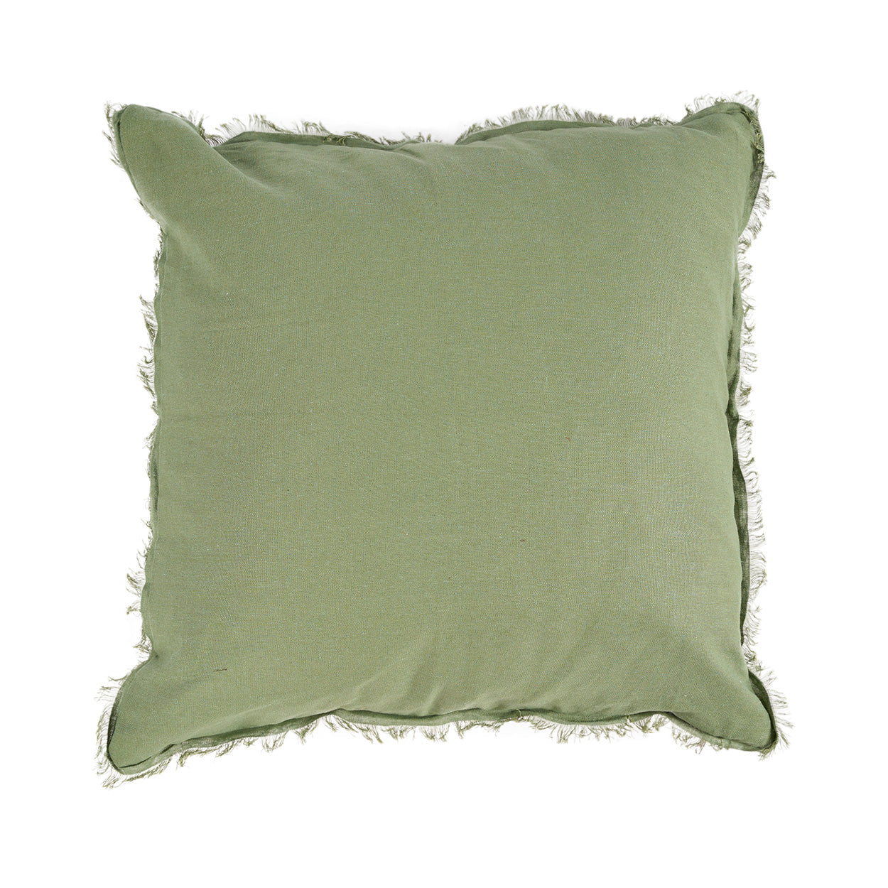 Housse de coussin Minty Fresh en lin vert sauge 50x50 cm