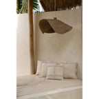Housse de coussin Nomad en coton écru et coquillages 50x50 cm, vue 5