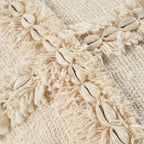 Housse de coussin Nomad en coton écru et coquillages 50x50 cm, vue 8