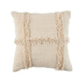 Housse de coussin Nomad en coton écru et coquillages 50x50 cm