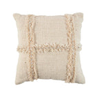Housse de coussin Nomad en coton écru et coquillages 50x50 cm