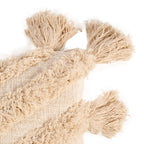 Housse de coussin Nomad Tassel en coton écru 35x60 cm, vue 3