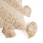 Housse de coussin Nomad Tassel en coton écru 35x60 cm, vue 5