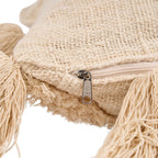Housse de coussin Nomad Tassel en coton écru 35x60 cm, vue 7