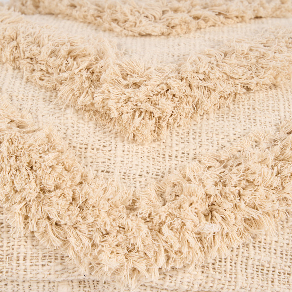 Housse de coussin Nomad Tassel en coton écru 35x60 cm, vue 8