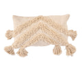 Housse de coussin Nomad Tassel en coton écru 35x60 cm