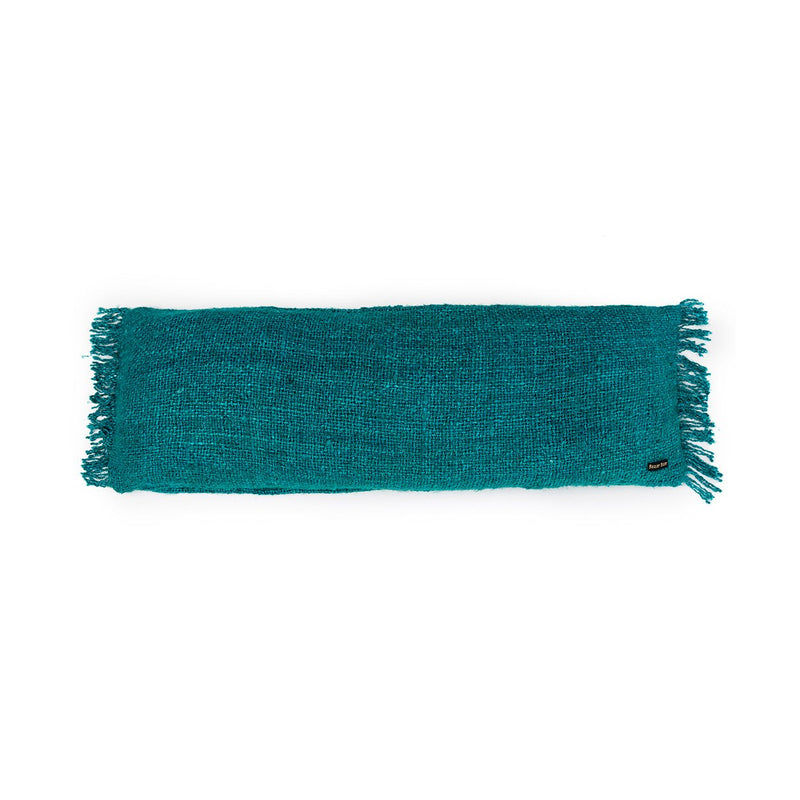 Dimensions Housse de coussin Oh My Gee en coton bleu canard 35x100 cm