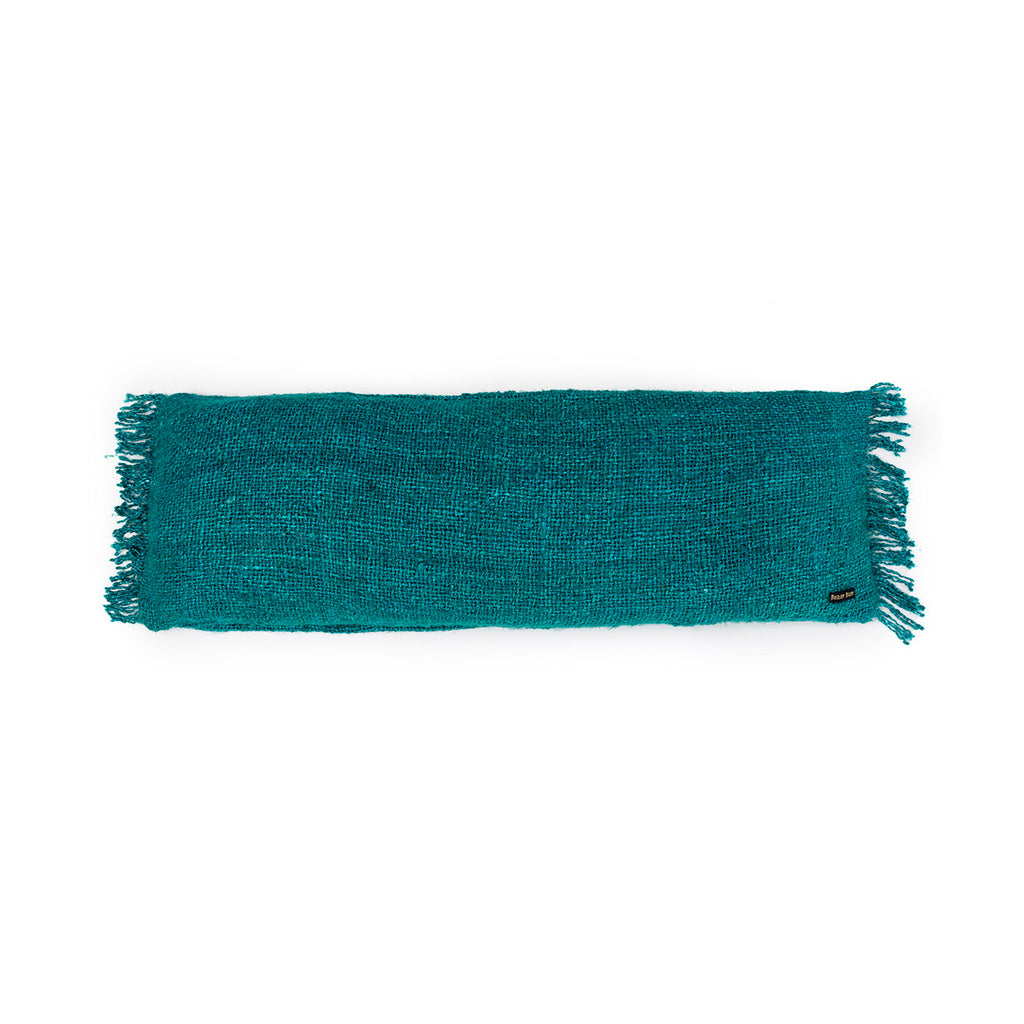 Housse de coussin Oh My Gee en coton bleu canard 35x100 cm