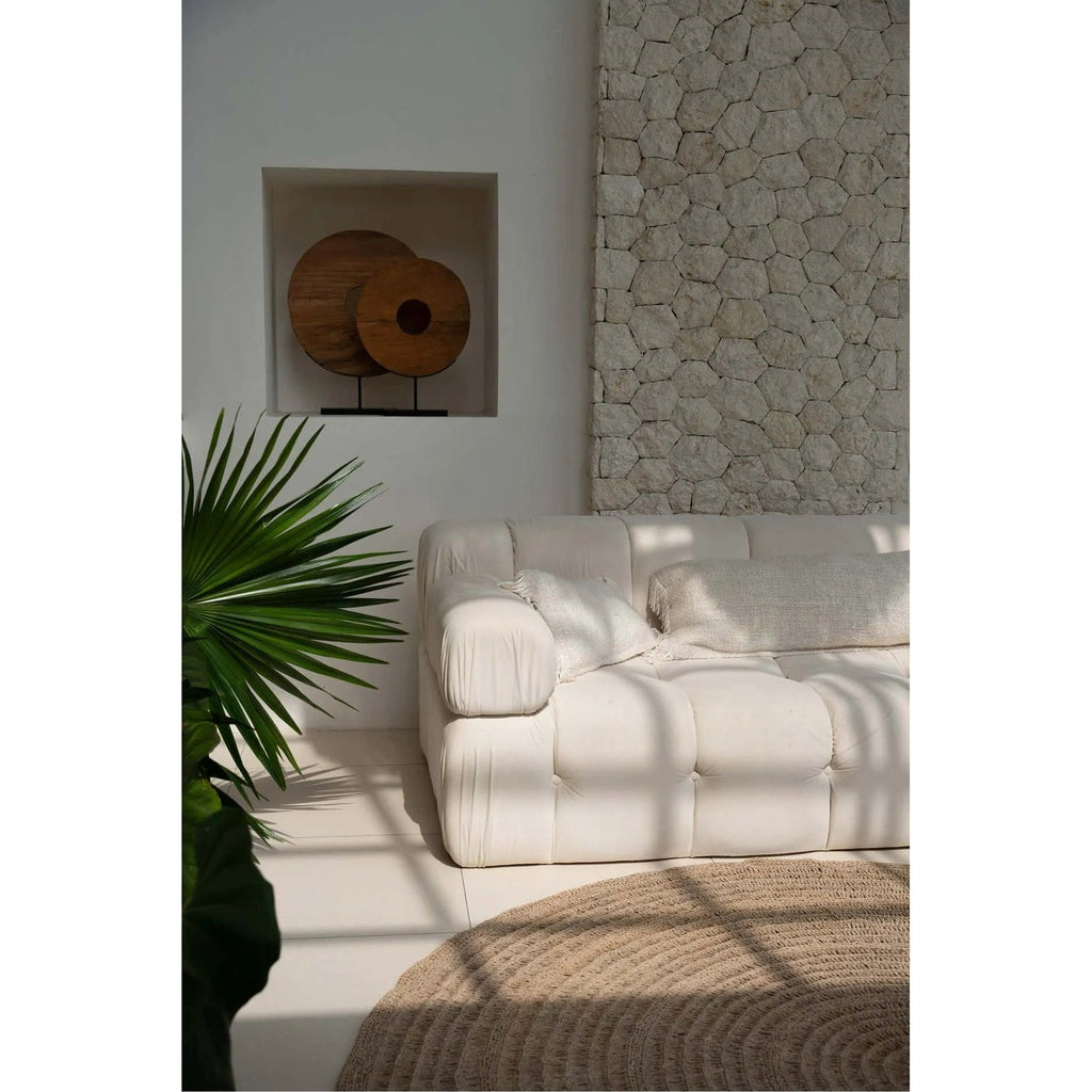 Housse de coussin Oh My Gee en coton écru 40x40 cm, vue 3