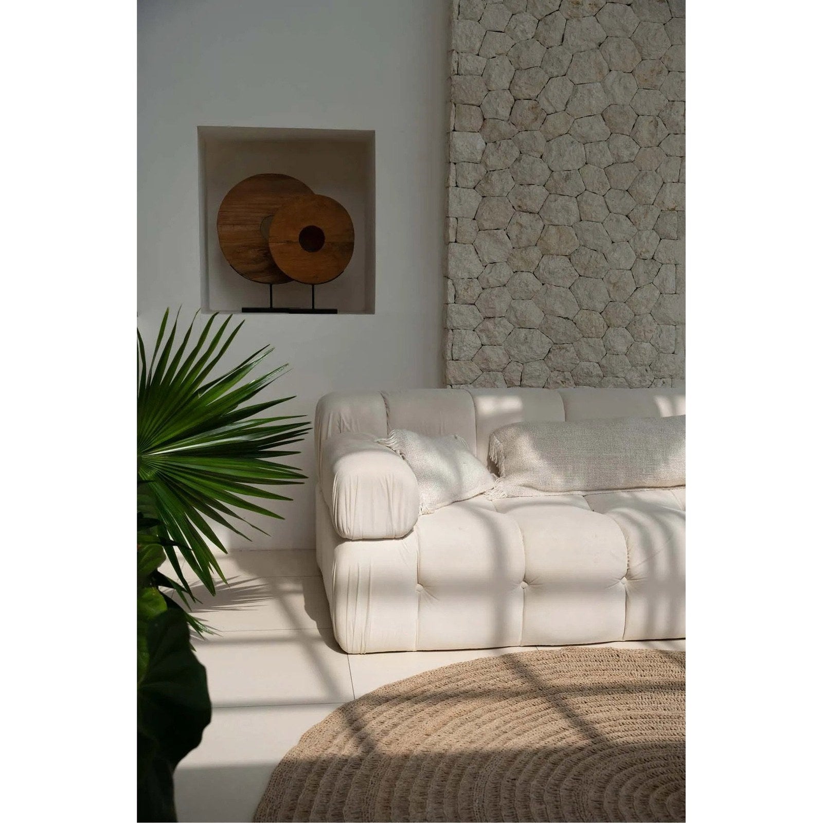 Housse de coussin Oh My Gee en coton écru 40x40 cm, vue 3
