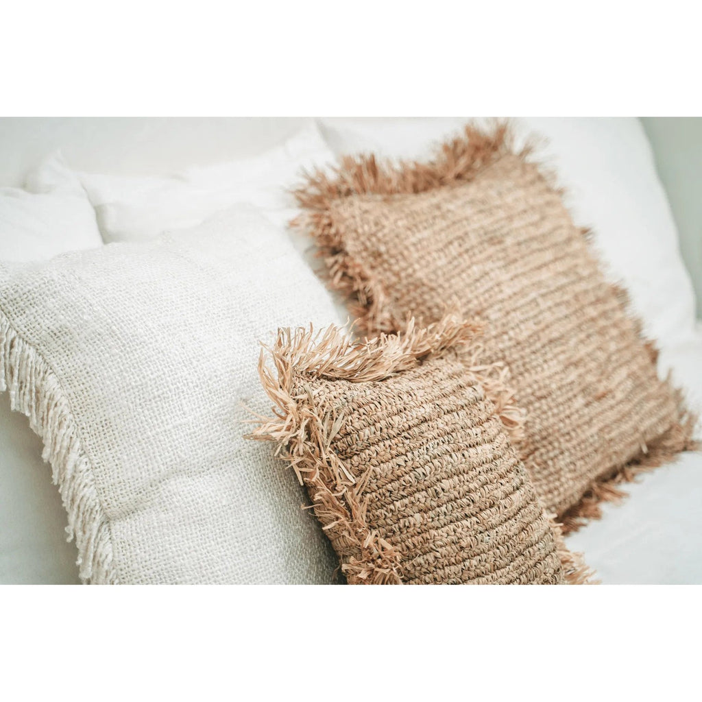 Housse de coussin Oh My Gee en coton écru 60x60 cm, vue 4