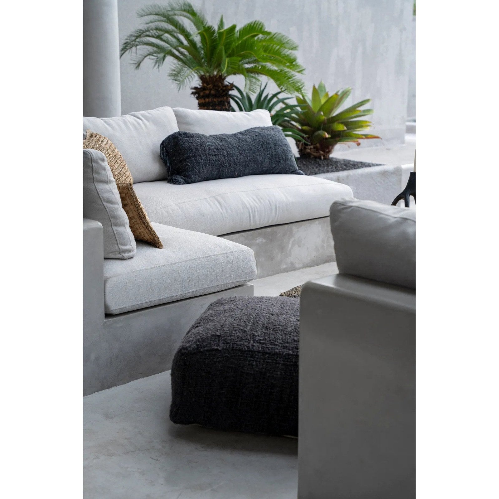 Housse de coussin Oh My Gee en coton noir 35x100 cm, vue 3