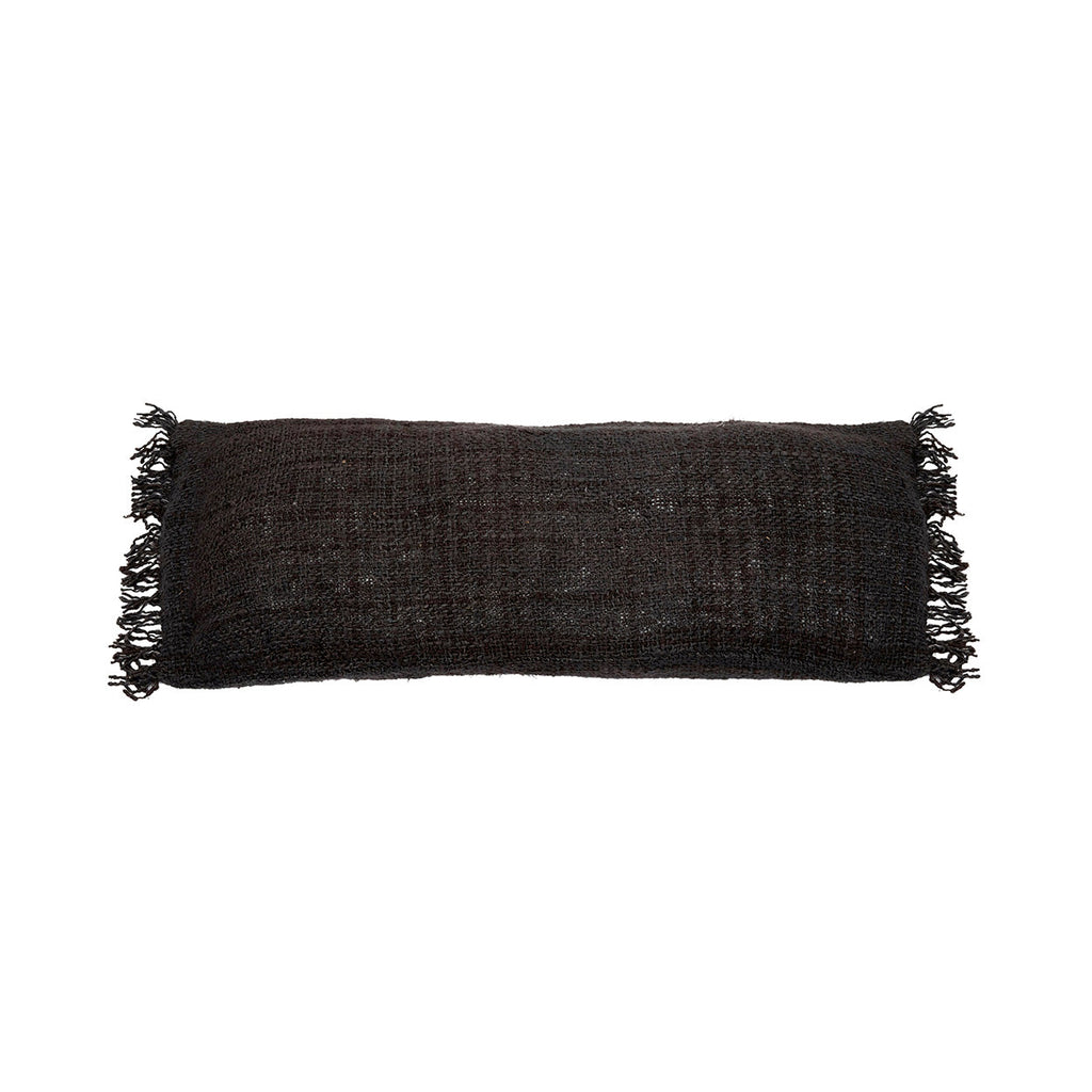 Housse de coussin Oh My Gee en coton noir 35x100 cm
