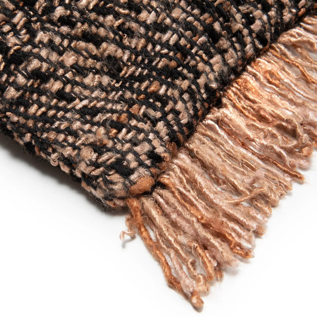 Housse de coussin Oh My Gee en coton noir et cuivre 30x50 cm, vue 5