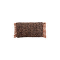 Housse de coussin Oh My Gee en coton noir et cuivre 30x50 cm