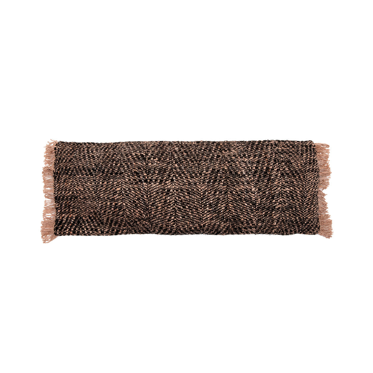 Housse de coussin Oh My Gee en coton noir et cuivre 35x100 cm