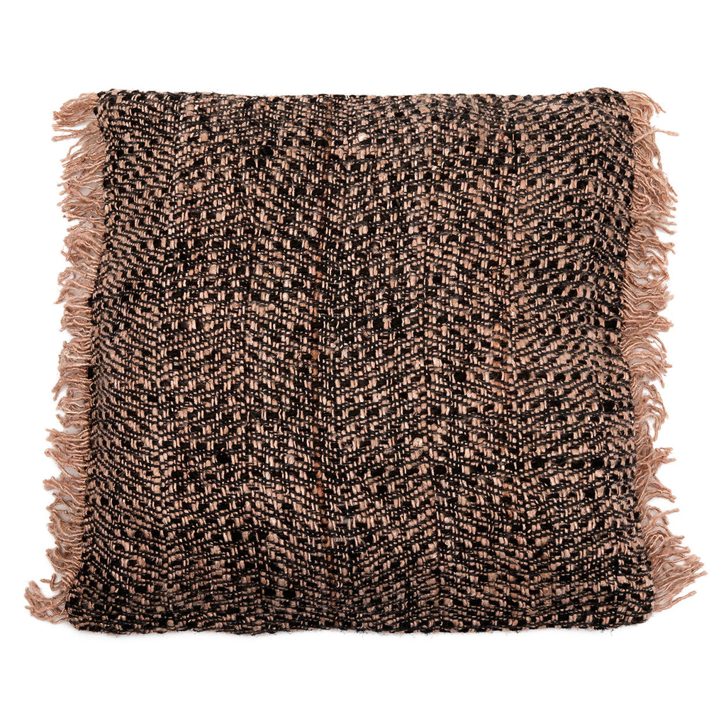 Housse de coussin Oh My Gee en coton noir et cuivre 60x60 cm