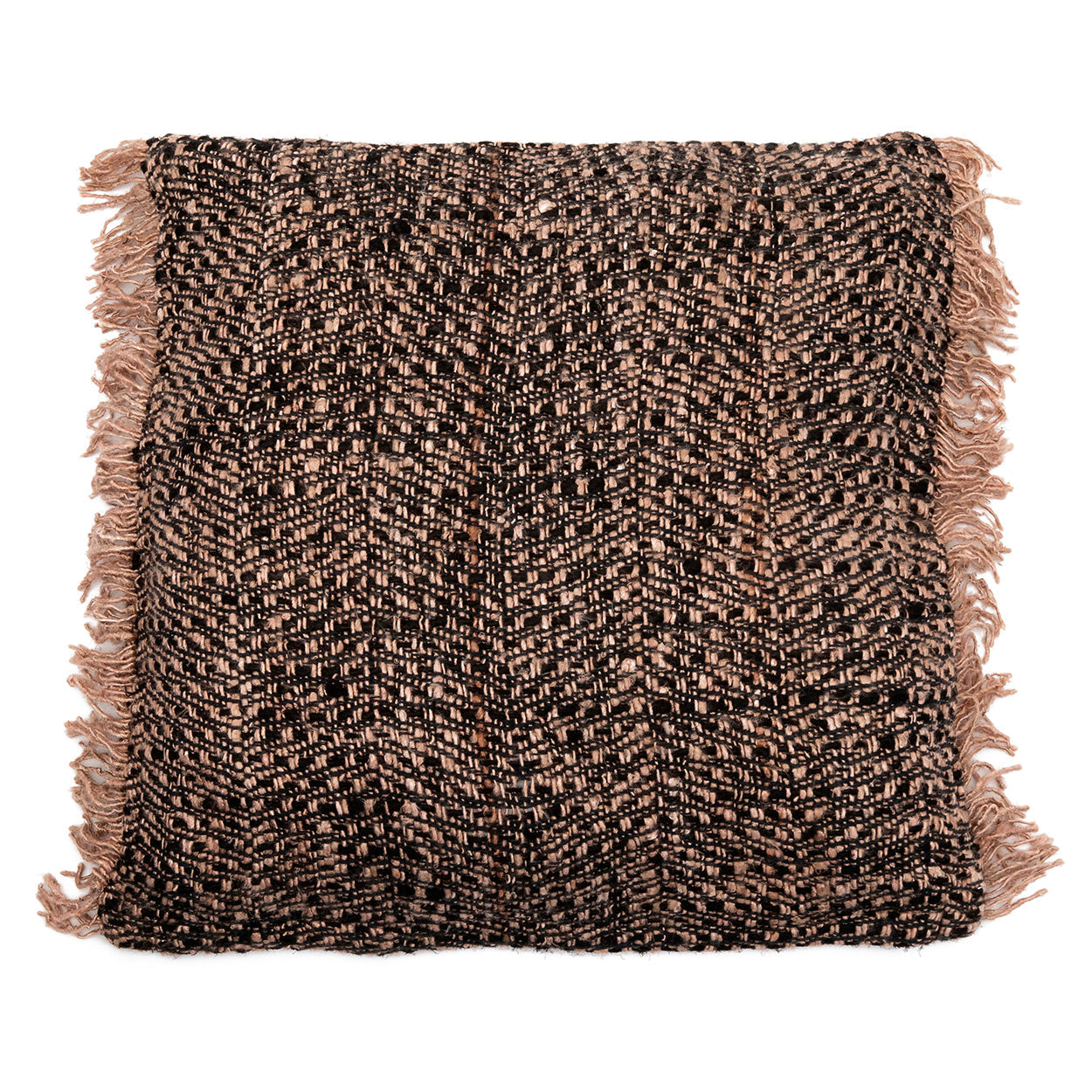 Housse de coussin Oh My Gee en coton noir et cuivre 60x60 cm