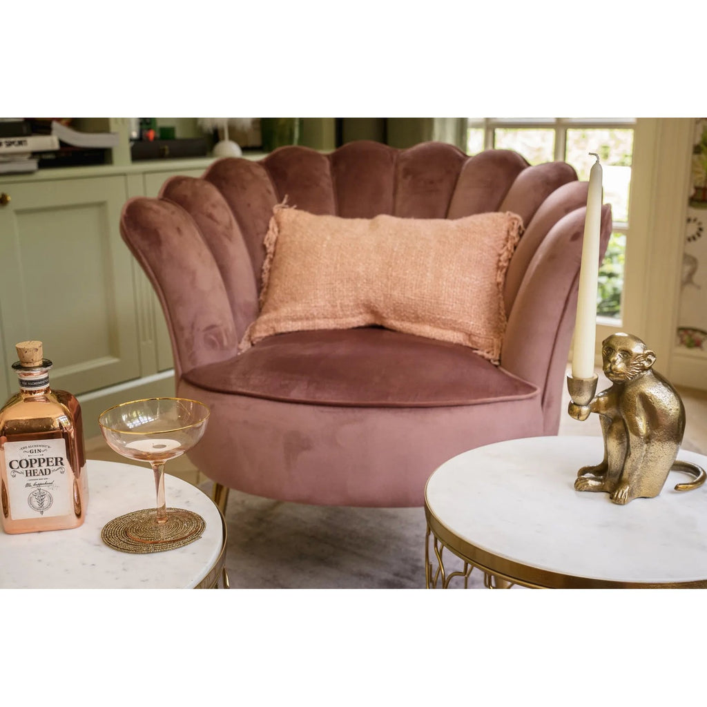 Housse de coussin Oh My Gee en coton rose saumon 30x50 cm, vue 5