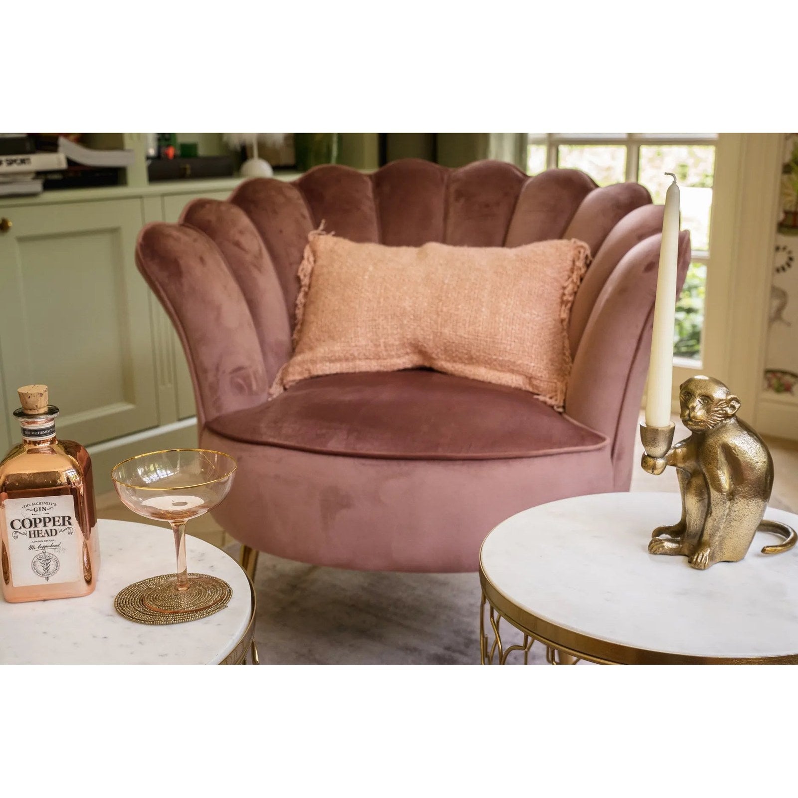 Housse de coussin Oh My Gee en coton rose saumon 30x50 cm, vue 5
