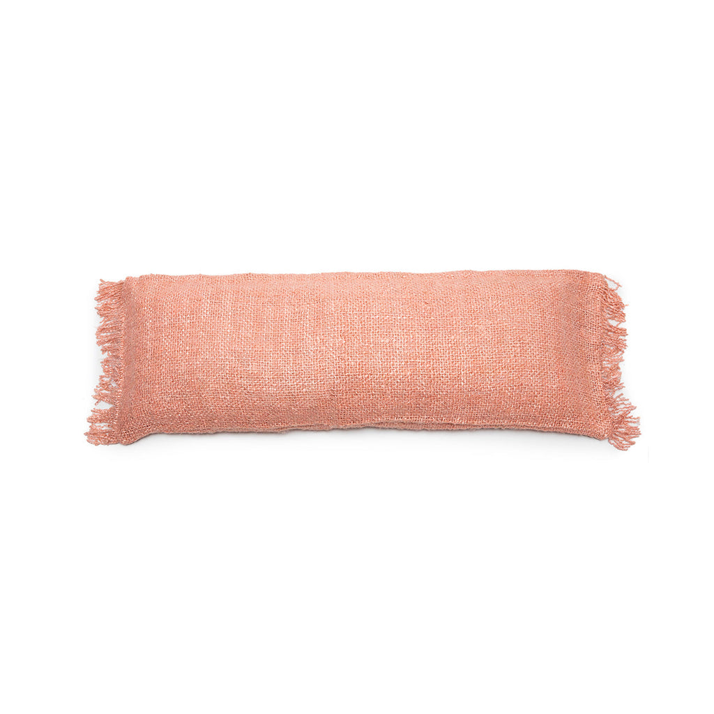 Housse de coussin Oh My Gee en coton rose saumon 35x100 cm