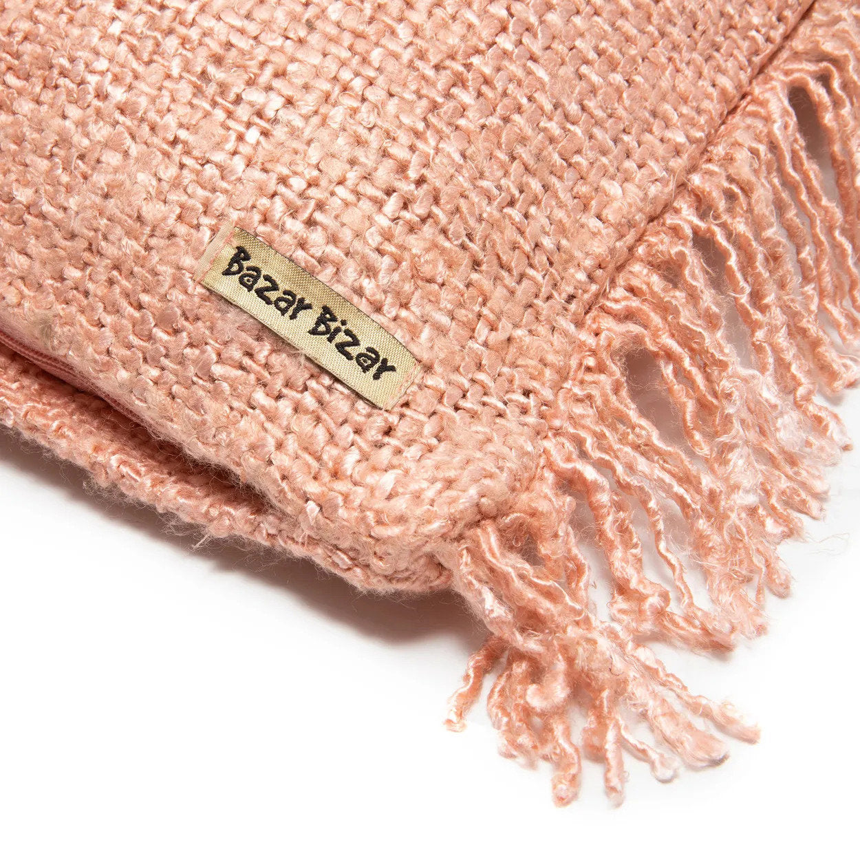 Housse de coussin Oh My Gee en coton rose saumon 40x40 cm, vue 6