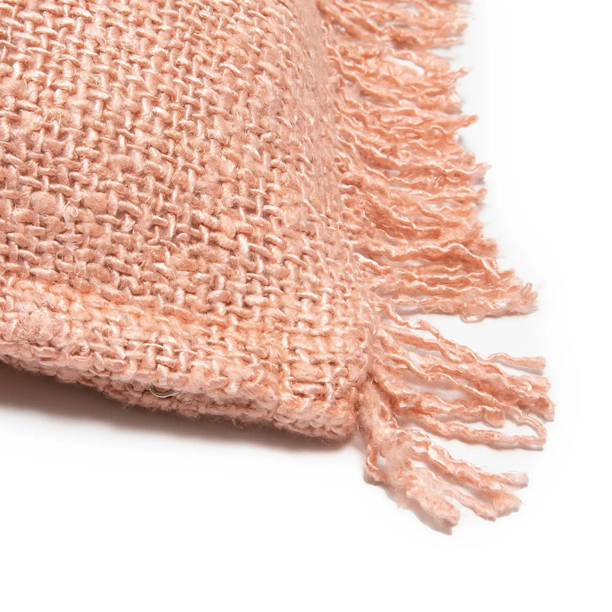 Housse de coussin Oh My Gee en coton rose saumon 60x60 cm, vue 5