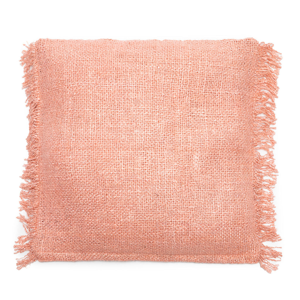 Housse de coussin Oh My Gee en coton rose saumon 60x60 cm