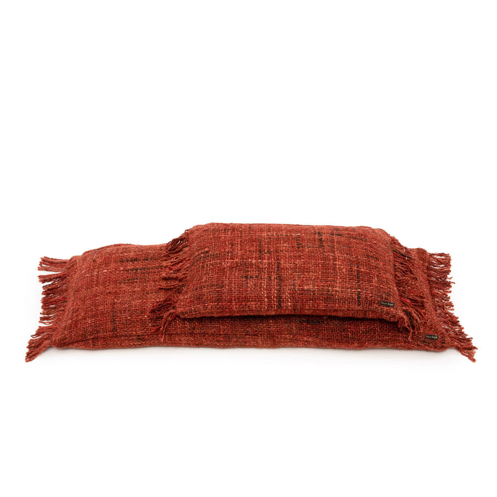 Housse de coussin Oh My Gee en coton rouge brique 30x50 cm, vue 3