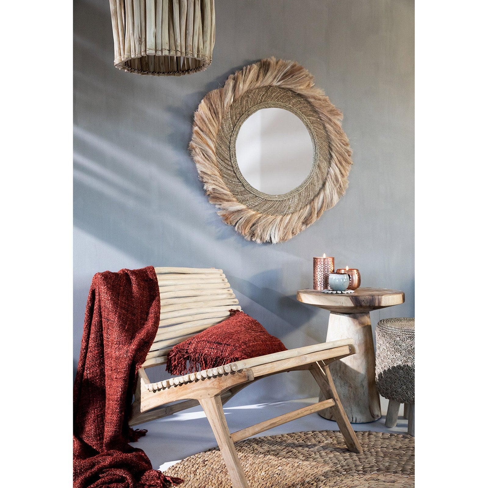 Housse de coussin Oh My Gee en coton rouge brique 30x50 cm, vue 6