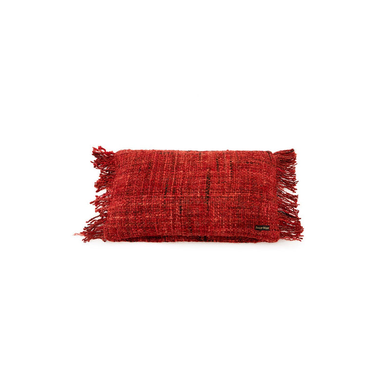 Dimensions Housse de coussin Oh My Gee en coton rouge brique 30x50 cm