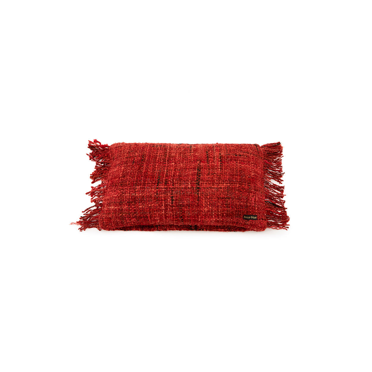 Housse de coussin Oh My Gee en coton rouge brique 30x50 cm