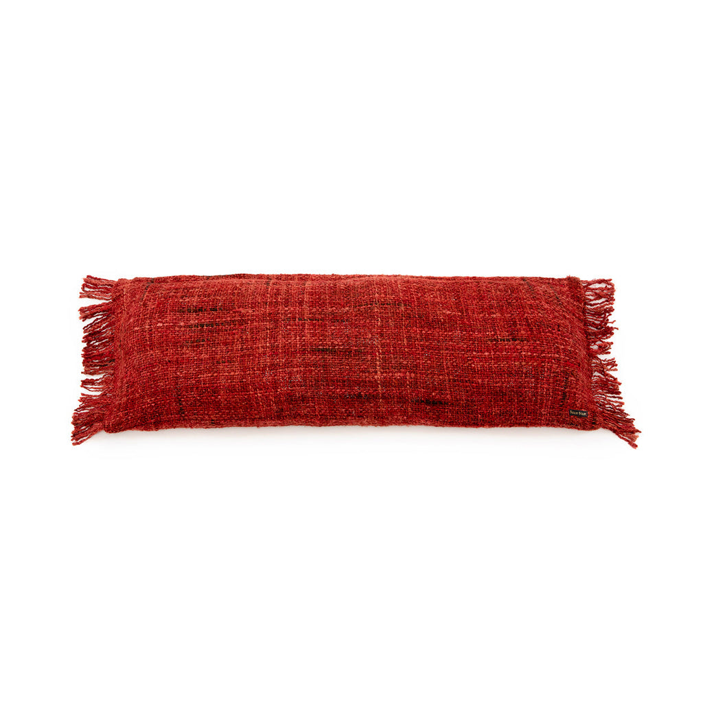 Housse de coussin Oh My Gee en coton rouge brique 35x100 cm