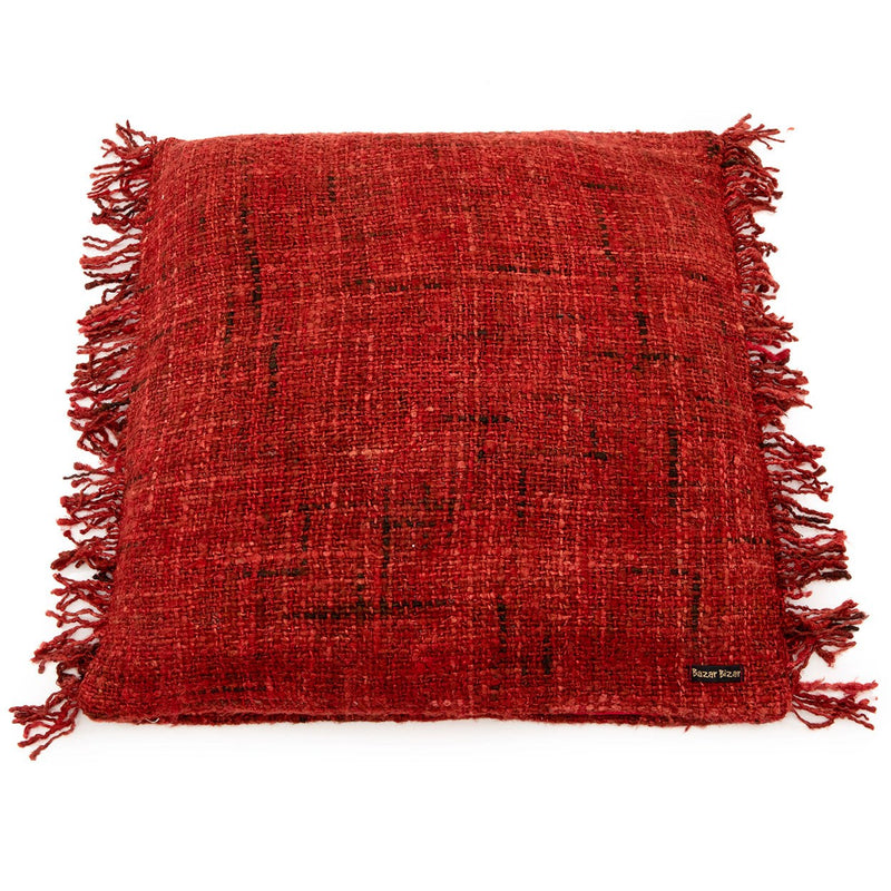 Dimensions Housse de coussin Oh My Gee en coton rouge brique 60x60 cm