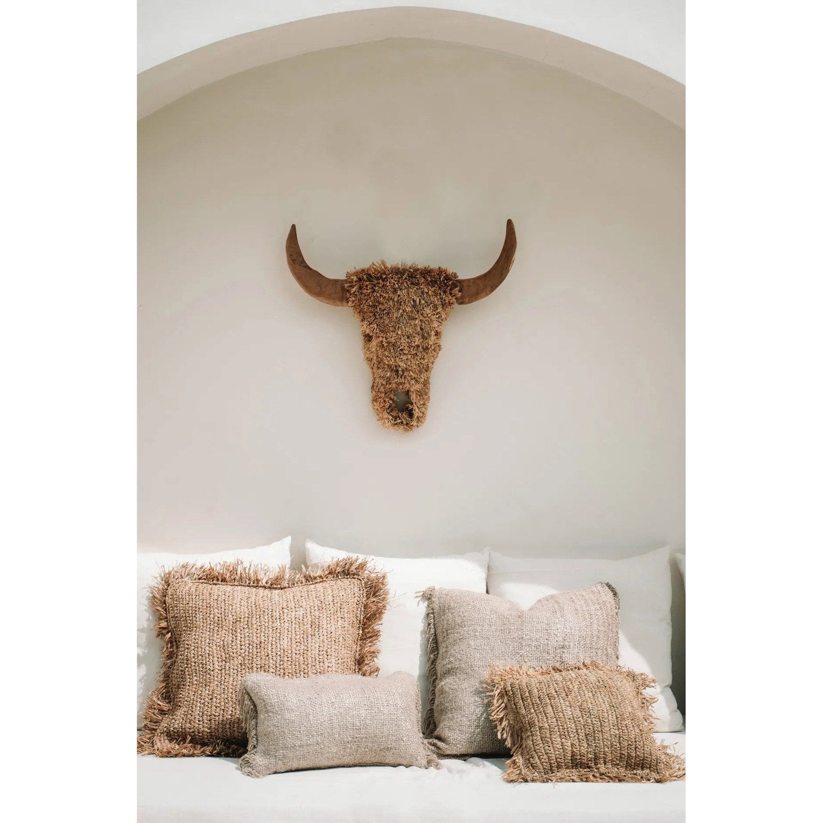 Housse de coussin Oh My Gee en coton sable 60x60 cm, vue 3