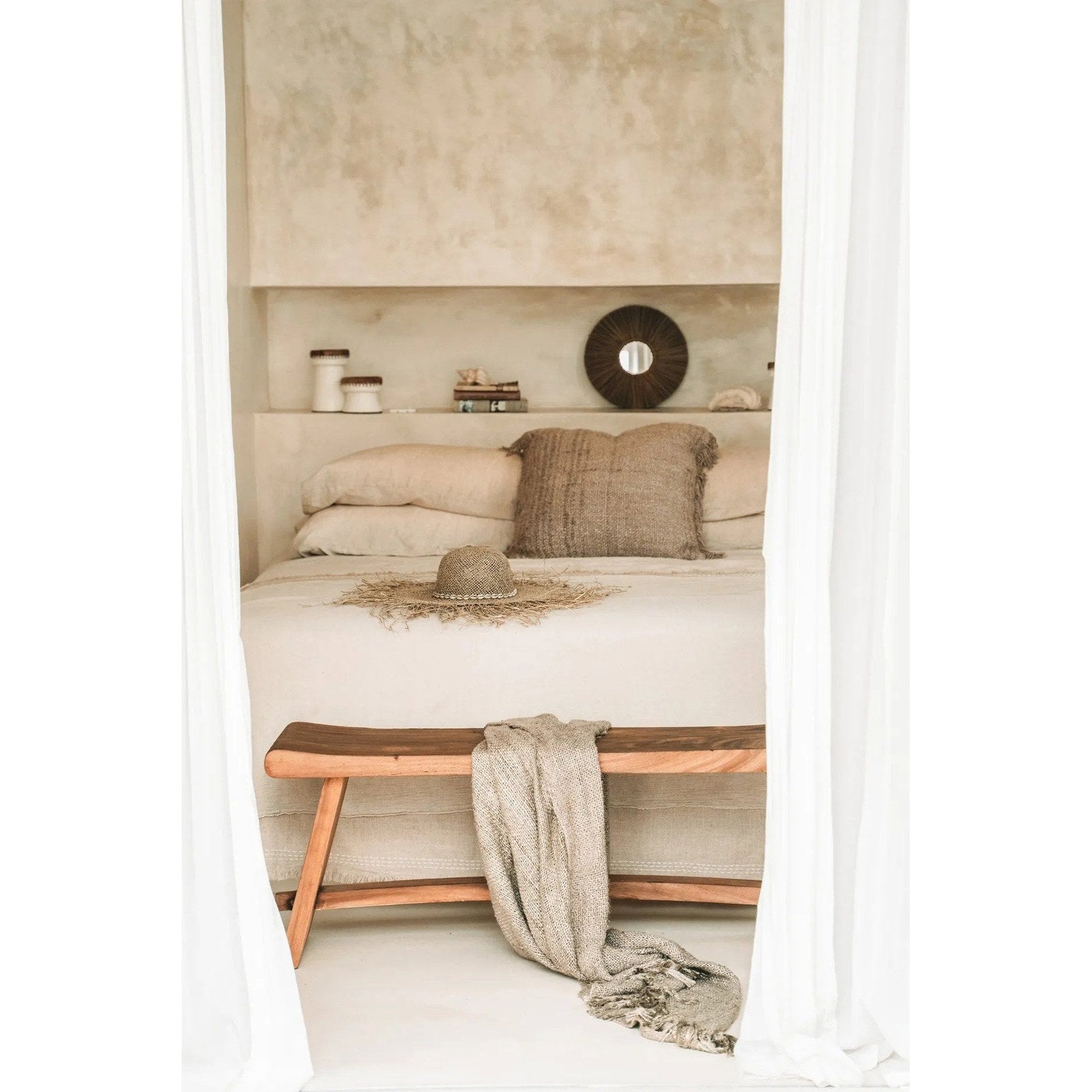 Housse de coussin Oh My Gee en coton sable 60x60 cm, vue 5