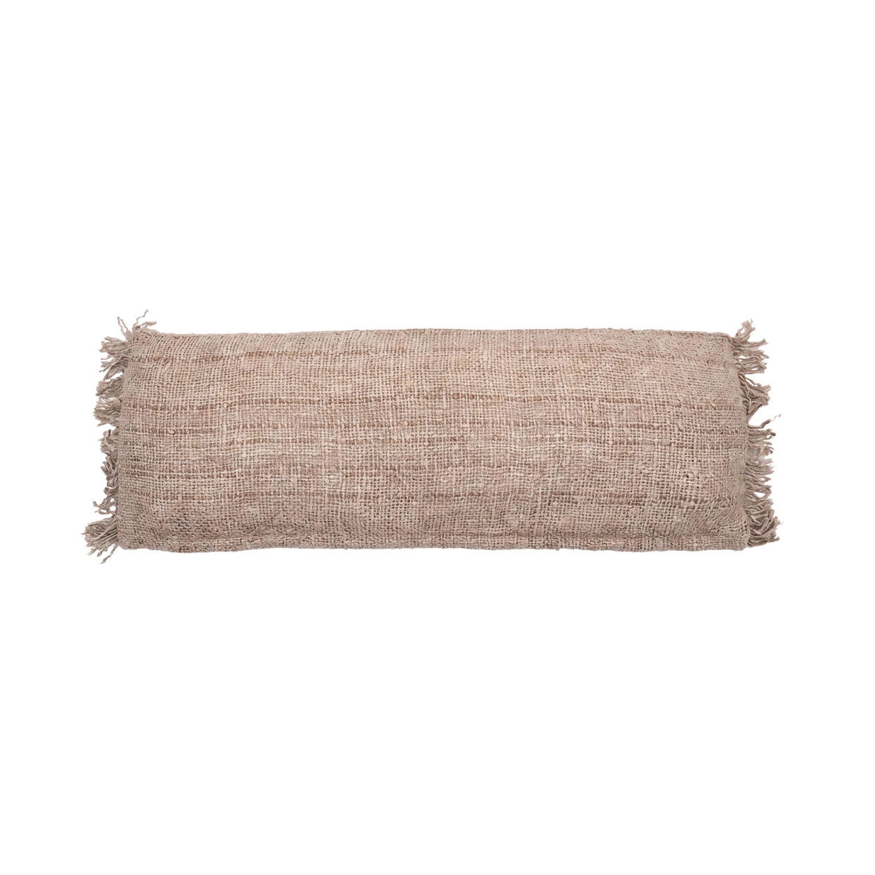 Housse de coussin Oh My Gee en coton taupe rosé 35x100 cm