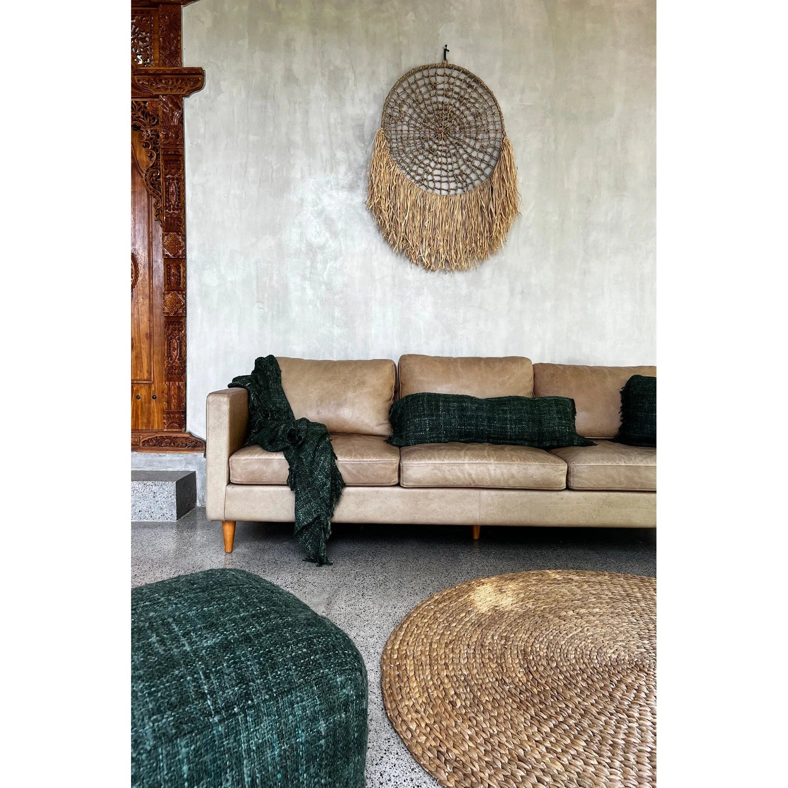 Housse de coussin Oh My Gee en coton vert sapin 35x100 cm, vue 3
