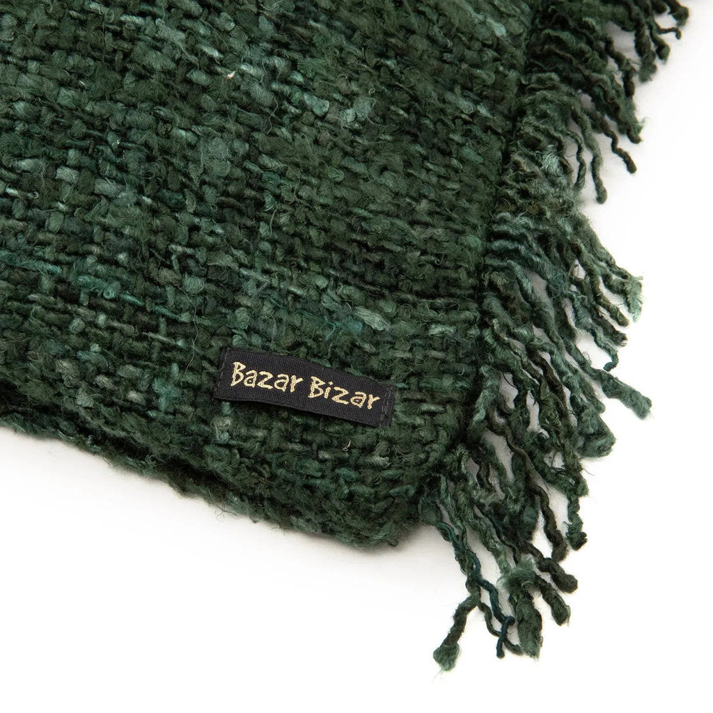 Housse de coussin Oh My Gee en coton vert sapin 60x60 cm, vue 5