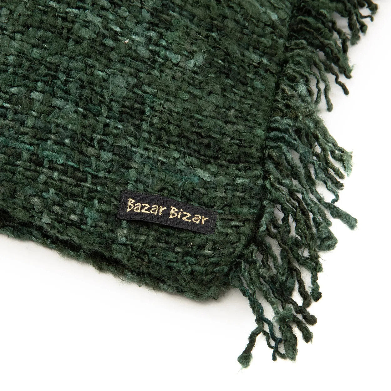 Housse de coussin Oh My Gee en coton vert sapin 60x60 cm, vue 5