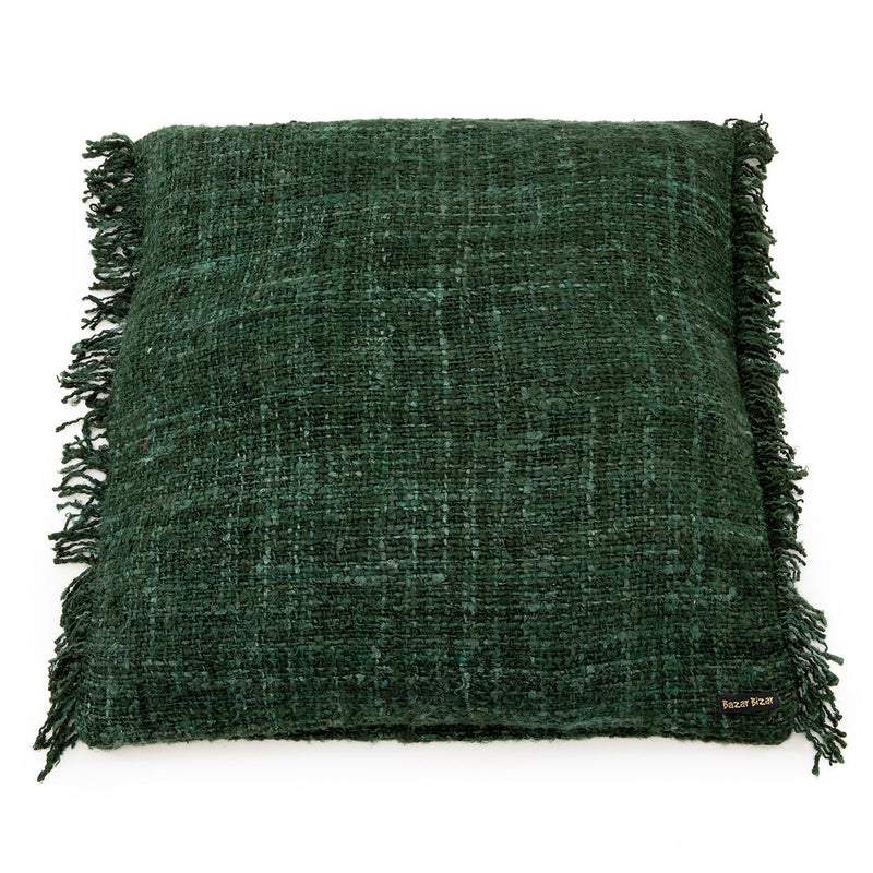 Dimensions Housse de coussin Oh My Gee en coton vert sapin 60x60 cm