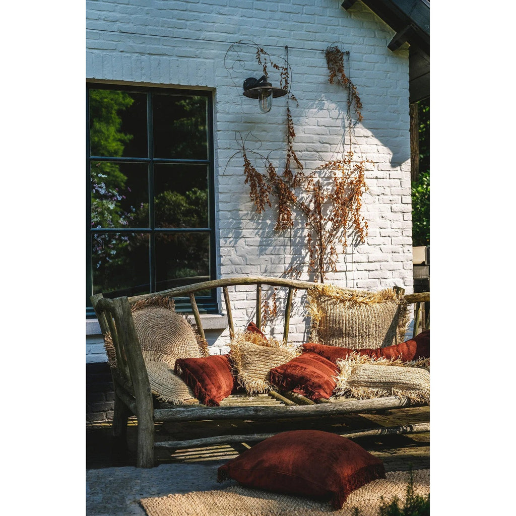 Housse de coussin Oh My Gee en velours brique rayé 30x50 cm, vue 6