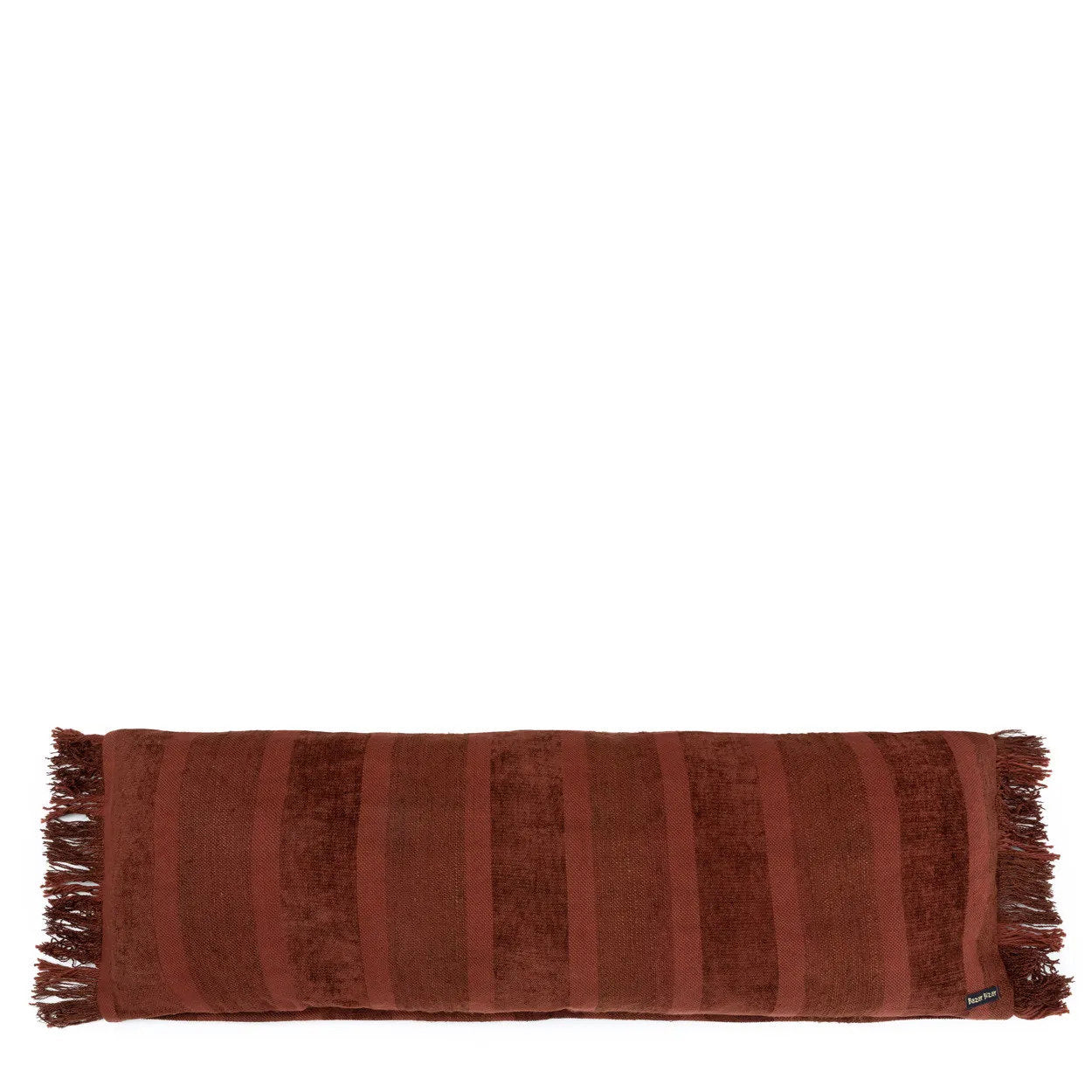Housse de coussin Oh My Gee en velours brique rayé 35x100 cm en situation