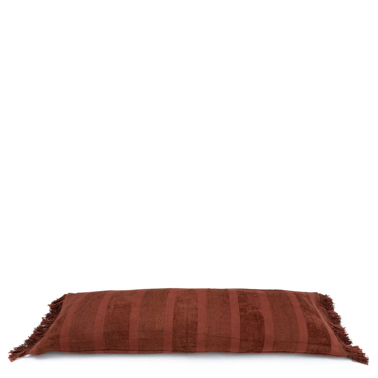 Housse de coussin Oh My Gee en velours brique rayé 35x100 cm, vue 3